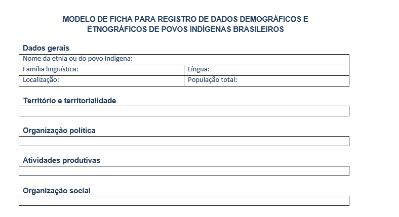 Relatório de atividades para populacoes indígenas